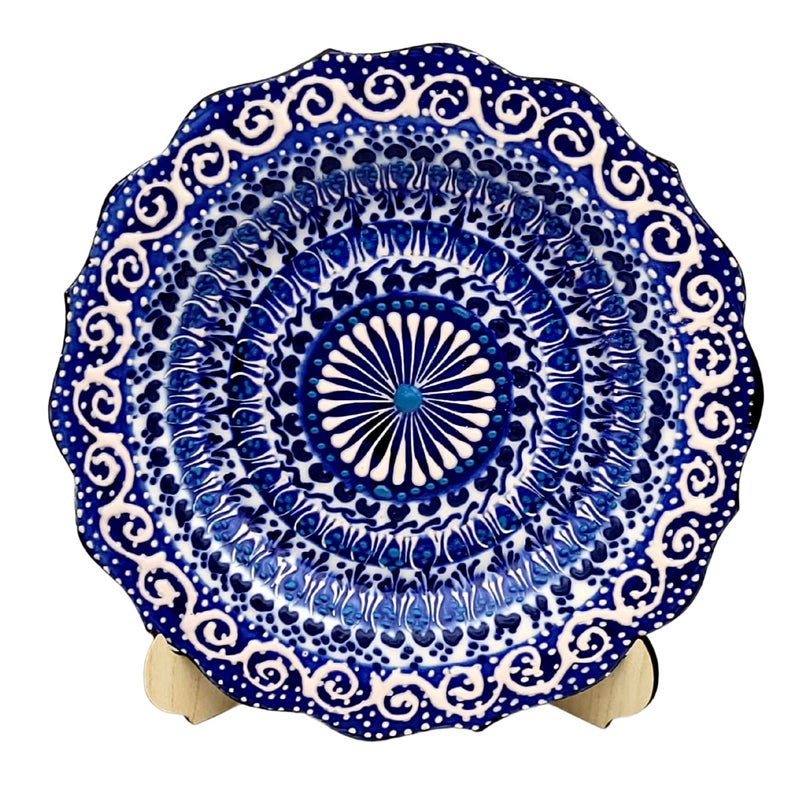 Ayennur Turkish Decorative Plate Handmade Ceramic Ornament for Home&Office Wall Decor - Image 1